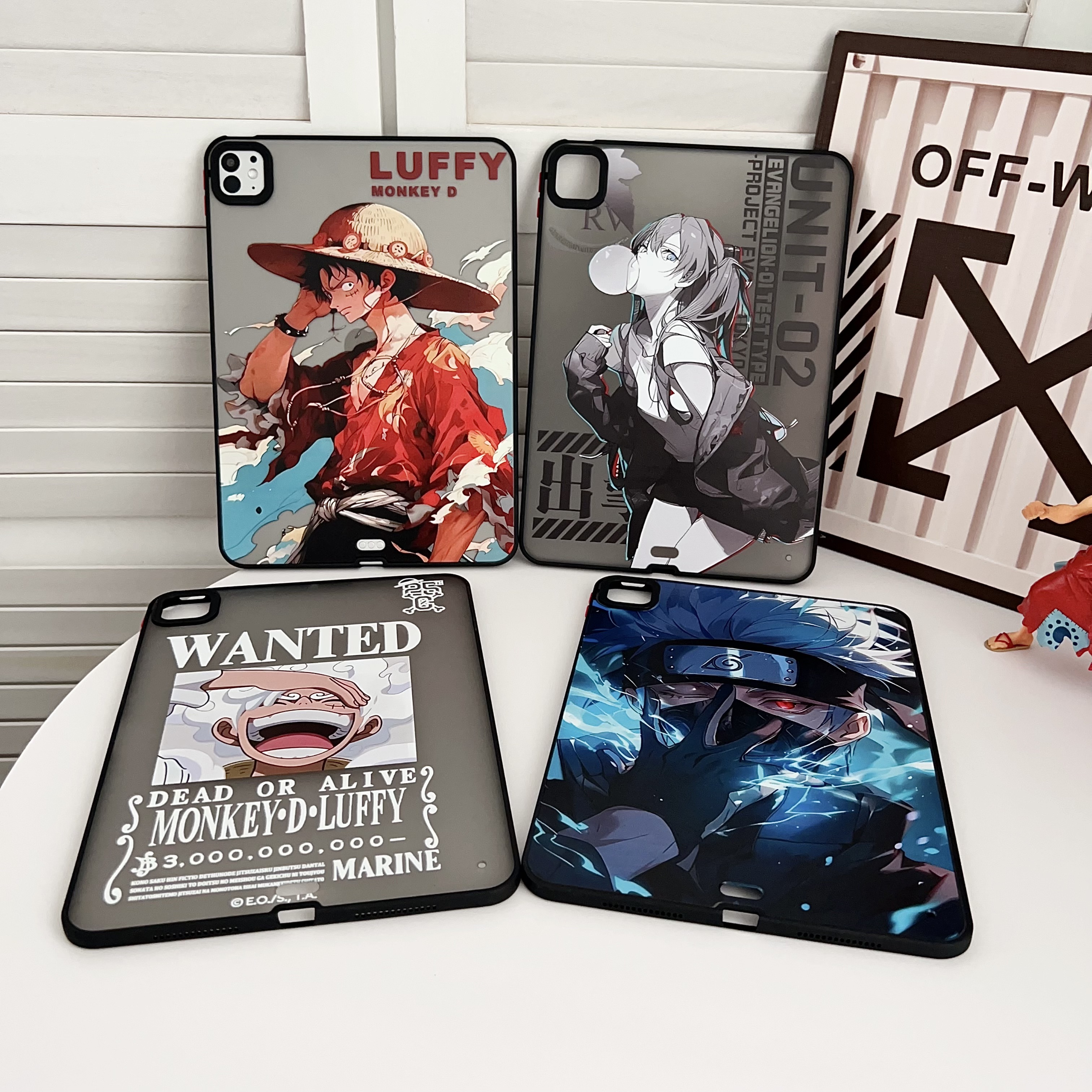 卡通七龙珠海贼王火影忍者适用苹果iPad mini7保护套11寸Air6/5防摔硬壳2024年平板pro11寸10.2防弯后外壳9代