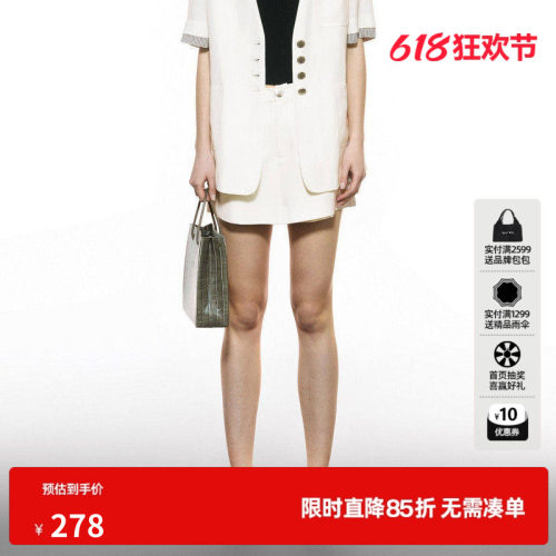 U/TI休闲西装短裙裤女百搭通勤简约高腰显瘦短裤尤缇2025秋季新款