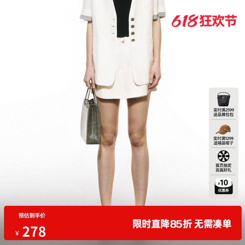 U/TI休闲西装短裙裤女百搭通勤简约高腰显瘦短裤尤缇2025秋季新款