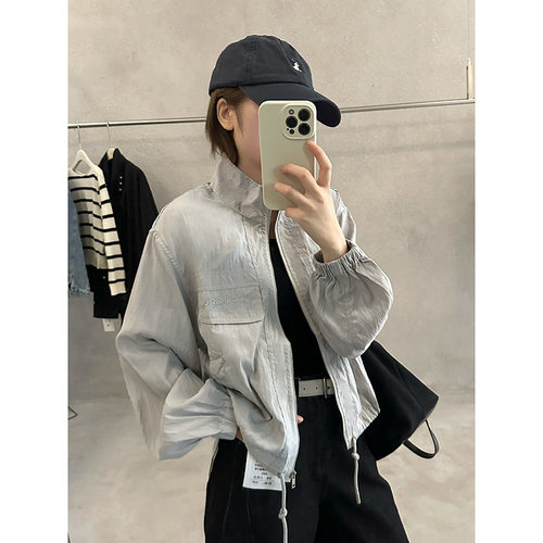 MMC DITION立领外套女装2026春季新款韩系宽松高级感刺绣短款夹克