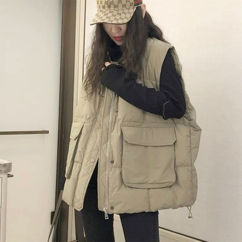 特大码300斤胖羽绒棉马甲女2025秋冬新款流行时尚韩版棉服外套