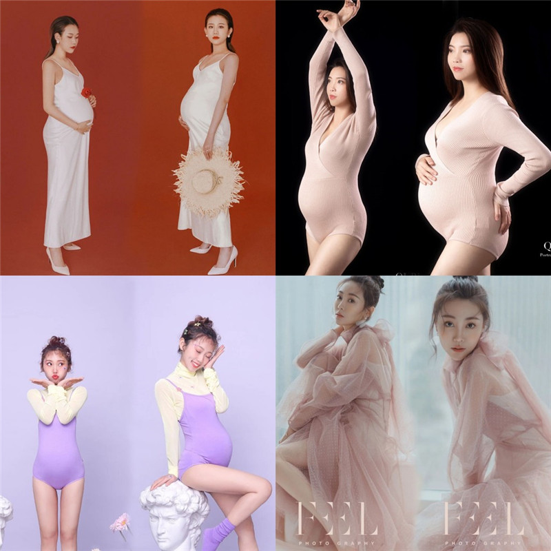 孕妇照服装唯美妈咪 连衣裙写真照片大牌孕照影楼艺术孕妇摄影服