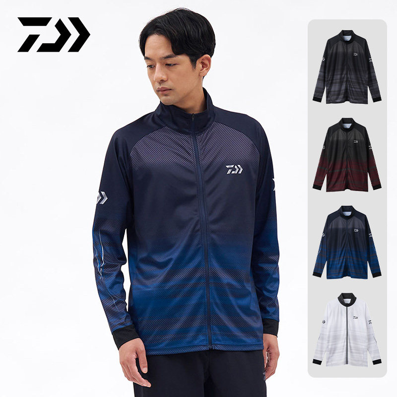 DAIWA达亿瓦 26春夏DE-7326 速干防晒钓鱼服拉链长袖衫立领上衣