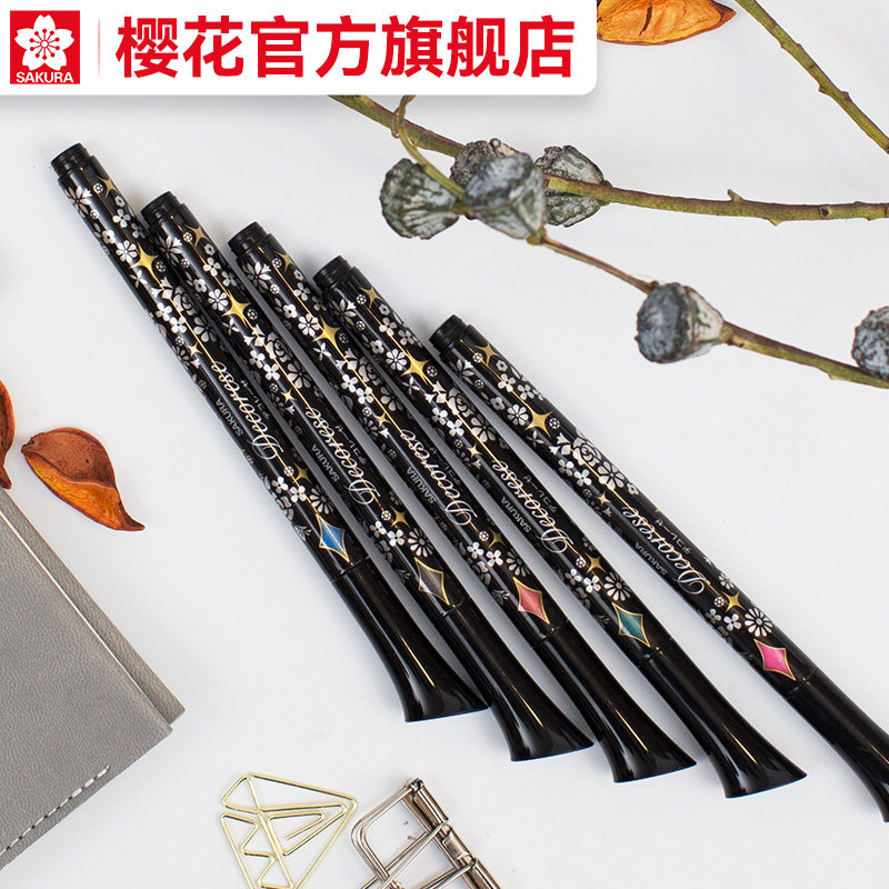 官方旗舰店 日本sakura樱花文具黛可立立体炫彩笔立体手绘笔DIY10色贺卡笔彩绘笔美甲工立体笔国产