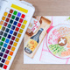 SAKURA水粉颜料96色 官方旗舰店 72色60色礼盒套装 日本sakura樱花固体水彩颜料套装