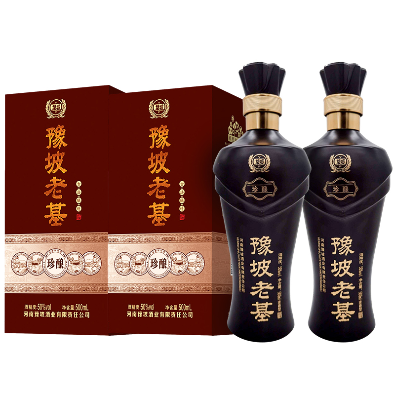 河南特产豫坡酒浓香型珍酿老基酒粮食高度白酒50度500ml整箱六瓶