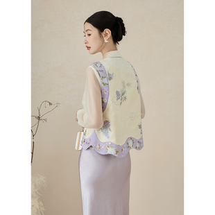 马甲 国风春秋温柔精致超好看高端刺绣女新中式 SHIBAI拾白 无尽夏