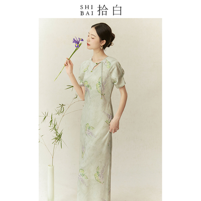 拾白新中式日常女装裙子改良旗袍