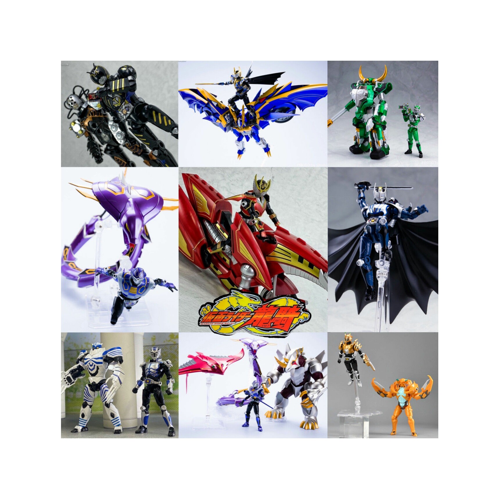 现货万代假面骑士龙骑食玩盒蛋装动层动关节超可动人偶拼装限定版