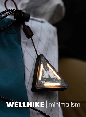 WELLHIKE户外战术三角灯SWS夜灯徽章警示装饰 露营骑行迷你小挂灯