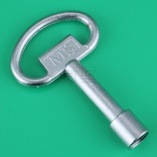 微坚 不锈钢四角钥匙 网络机柜门锁钥匙高低压柜配电柜门钥匙