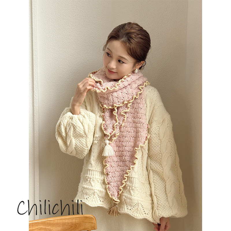 CHILI 原创小众设计创意礼物手工钩织秋冬美利奴羊毛围巾材料包,服饰配件/皮带/帽子/围巾,DIY编织材料包,淘宝优惠券,粉丝福利购,淘宝优惠卷