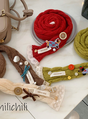 CHILI 原创设计秋冬限定羊毛保暖diy腊肠围巾包挂发饰手工材料包