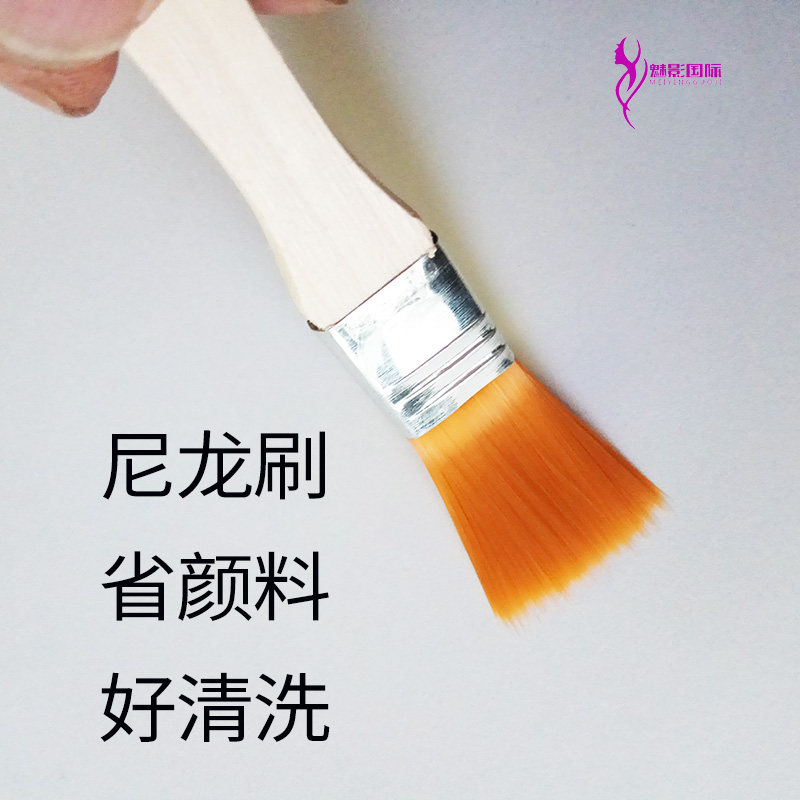 板刷影视特效化妆硫化乳胶涂抹假皮上色笔刷尼龙刷子酒精油彩涂抹 - 实物图