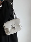 韩国2025新款 链条流浪包小众百搭温柔系腋下包复古单肩斜挎邮差包