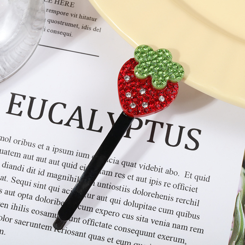 戚百草同款发夹草莓旋风草莓发夹