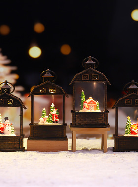 驰猫祝福发光圣诞水晶装饰摆件