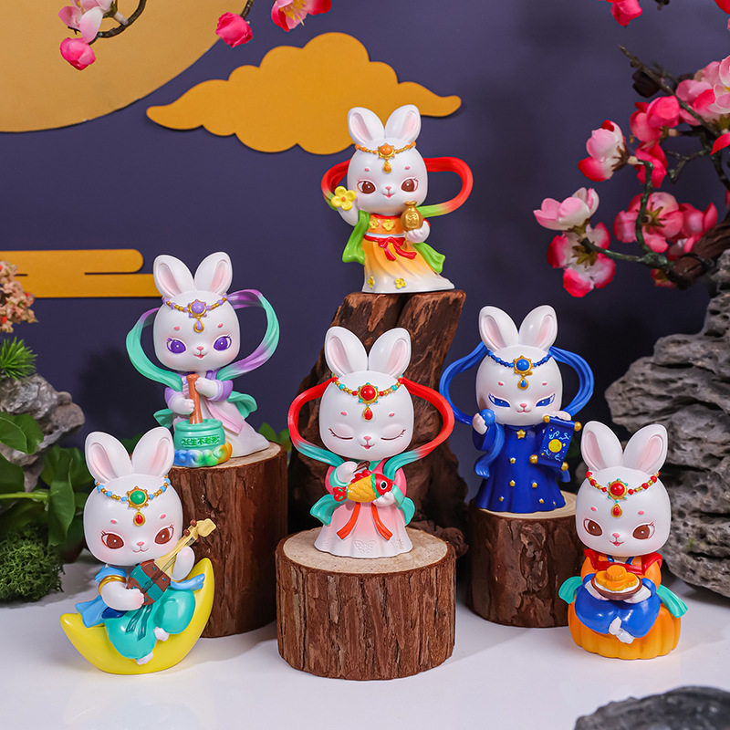 兔小仙可爱盲盒卡通玉兔仙子摆件古风小兔子创意家居装饰品礼品,家居饰品,装饰摆件,淘宝优惠券,粉丝福利购,淘宝优惠卷