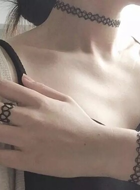 SOHA 优质 韩国原宿 项链 项圈 松紧拉伸纹身脖带脖链 超性感