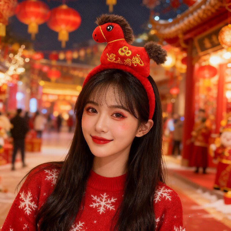 2026新年春节发箍马年生肖头箍成人儿童发卡头饰装元旦演出饰品,节庆用品/礼品,圣诞礼品,淘宝优惠券,粉丝福利购,淘宝优惠卷