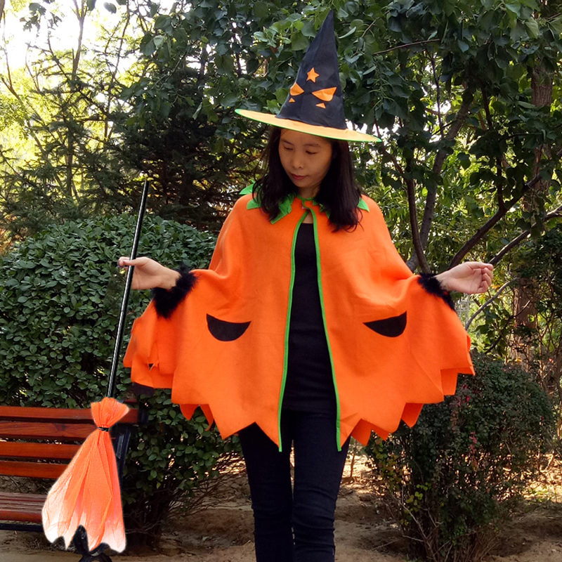 万圣节成人服装南瓜服披风套装