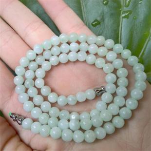 天然翡翠a货项链珠子挂绳,玉珠子可做项链手链天然翡翠A货吊坠