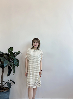 GOLDENBARRY|金和百瑞 301231圆点镂空短袖连衣裙