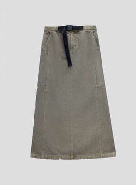 GOLDEN BARRY2025年春季美式率性分割复古牛仔工装半身裙315082