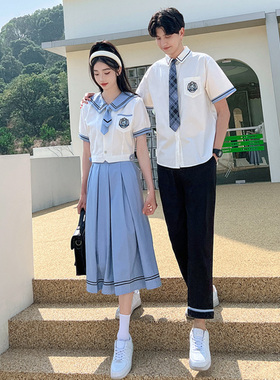 学生校服套装班服制服水手服JK学院风毕业春秋装情侣男女短袖韩