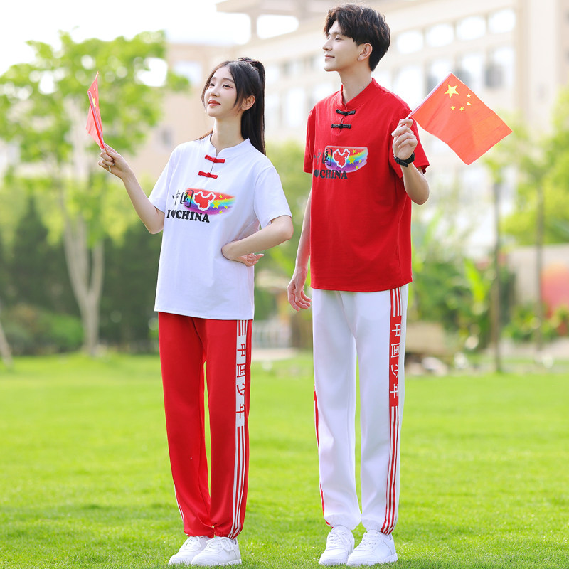 中学生校服套装小学生毕业班服学院风初中高中生运动会合唱演出服