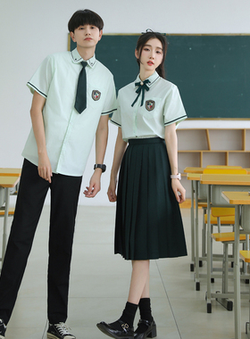 学院风班服高中初中小学生朗诵合唱演出服毕业礼服jk制服衬衫套装