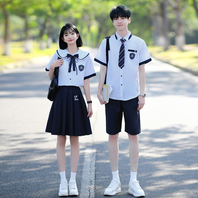 衬衫百褶裙运动会朗诵合唱服