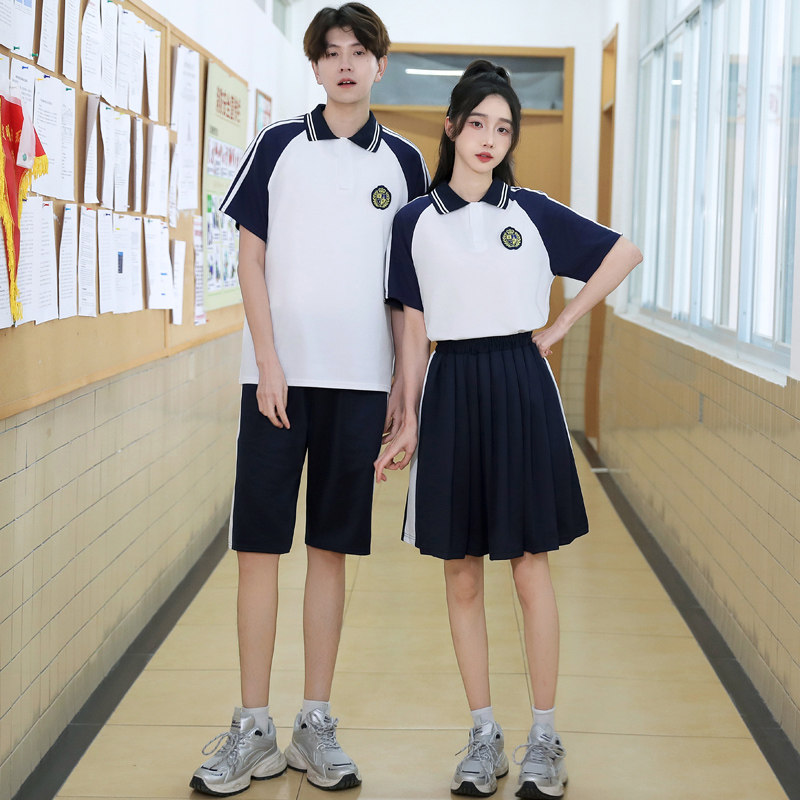 运动会班服校服套装小学生初中生高中生学院风短袖毕业合唱演出服