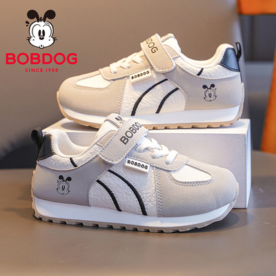 巴布豆童鞋儿童运动鞋2026春季新款男孩德训鞋防滑男大童休闲鞋子
