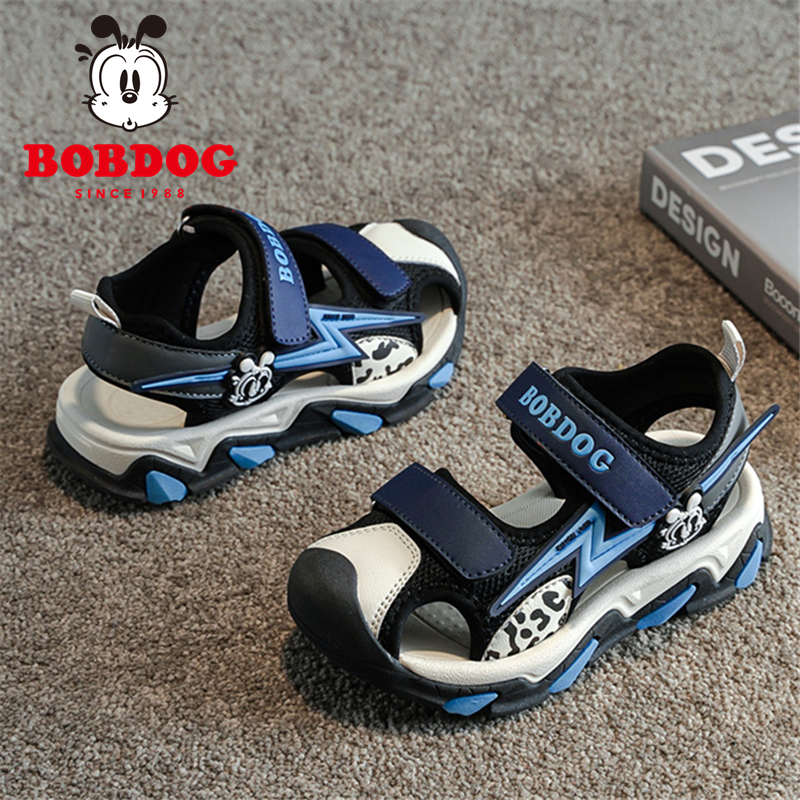 巴布豆男童包头凉鞋软底防滑男孩沙滩鞋2026夏季中大童儿童鞋子潮