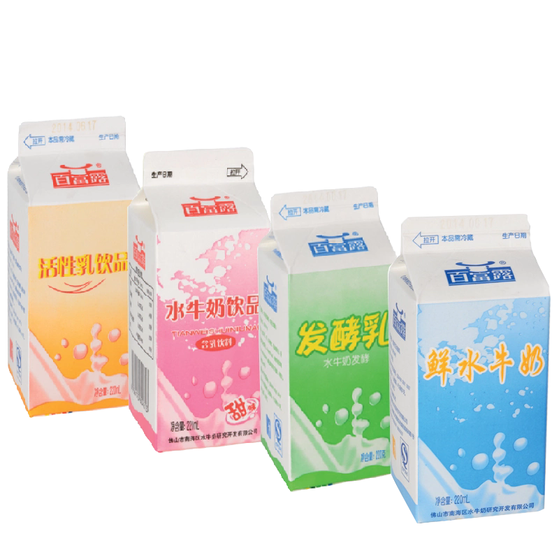 佛山百富露鲜水牛奶盒装220ml冲调奶茶咖啡麦片孕妇营养早餐奶