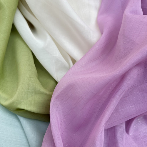 郁金香欧根纱面料 银丝亮丝布料汉服国风挺括筋骨窗帘透光飘窗纱