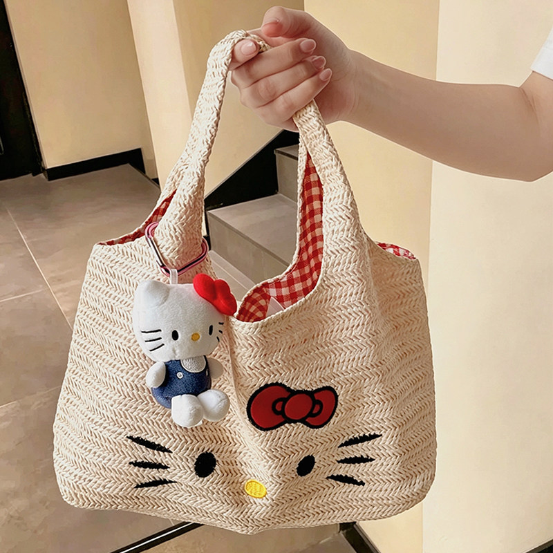可爱小猫手提包大容量日常百搭杂通用款女包