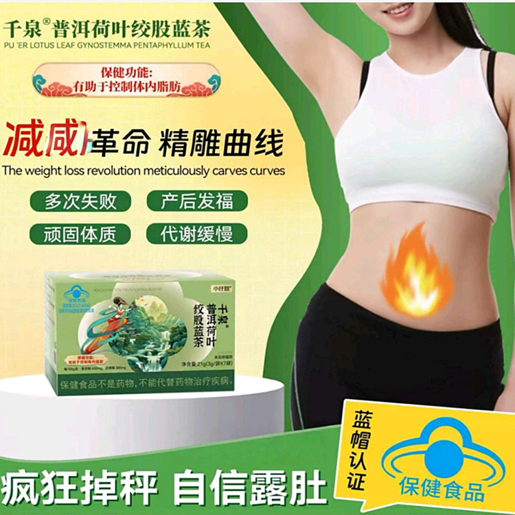 千泉普洱荷叶绞股蓝茶排油减脂