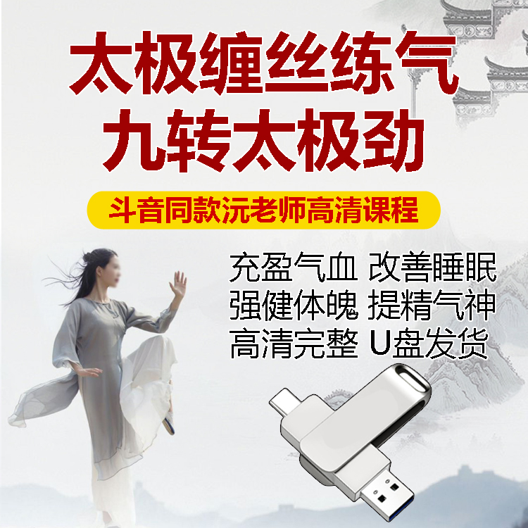 沅老师九转太极缠丝练气教程u盘