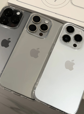 超薄裸机感适用于苹果14/15手机壳透明16大孔11/12promax高级xs/xr防摔7p高透13p软壳