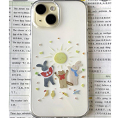 11透明防摔12全包8 简约可爱晒太阳 x网红13爆款 14pro小众xs 7软保护壳套 小兔子们适用于苹果16promax新款