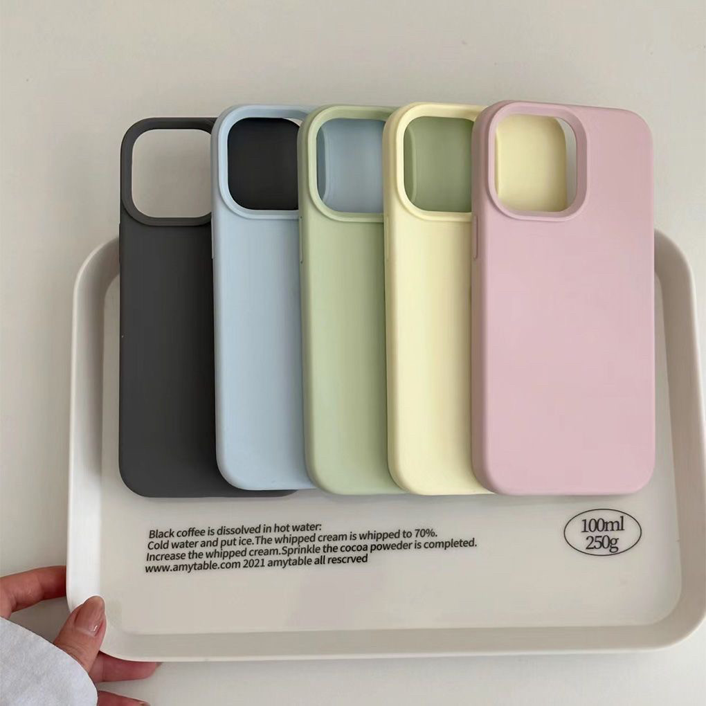 极简糯叽叽高级纯色液态硅胶iphone16promax适用于苹果13手机壳11新款14pro女12超薄15pm镜头全包防摔情侣款