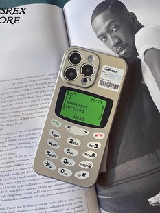 12promax高级xs 14安卓手机壳电镀银软壳磨砂13质感11 xr防摔7p搞笑 按键机创意图案适用于苹果15 小灵通老式