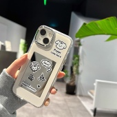 可爱小狗蛋糕清新镜面壳ins风适用于苹果16 xr防摔7p创意13p少女心 12promax高级xs 17新款 手机壳镜子11