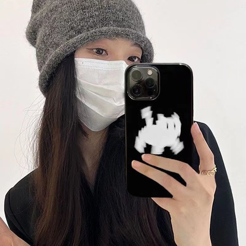 黑白爆炸小猫简约可爱手机壳