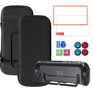 核咖Switch2代保护壳透明ns2TPU软套硬壳配件钢化膜猫爪NS收纳包