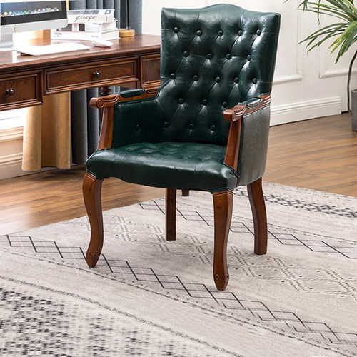 书房做旧扶手欧式风老虎椅