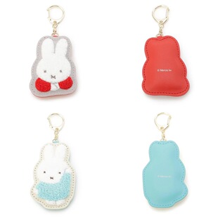 日系新款米菲兔毛绒刺绣钥匙扣可爱创意Pu皮包包小挂饰卡通挂件女