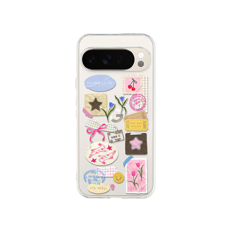 适用于少女元素适用于谷歌pixel10proXL/9pro透明手机壳Google Pixel10A/9A女生9pro XL彩绘7Pro/8A简约6A软